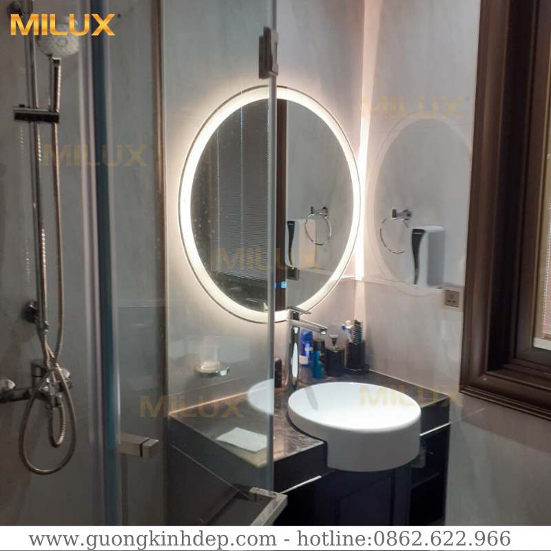 Gương Đèn Led Phòng Tắm Hình Tròn D90cm Milux MLD90-01